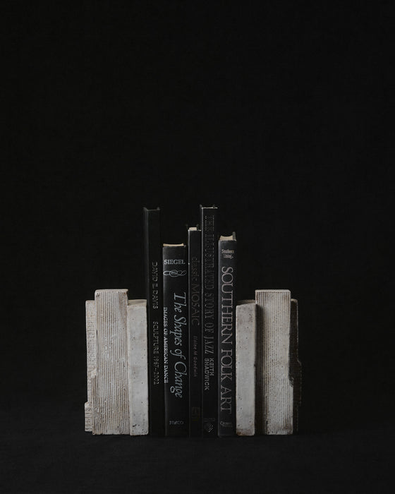 Ivory Block Bookends