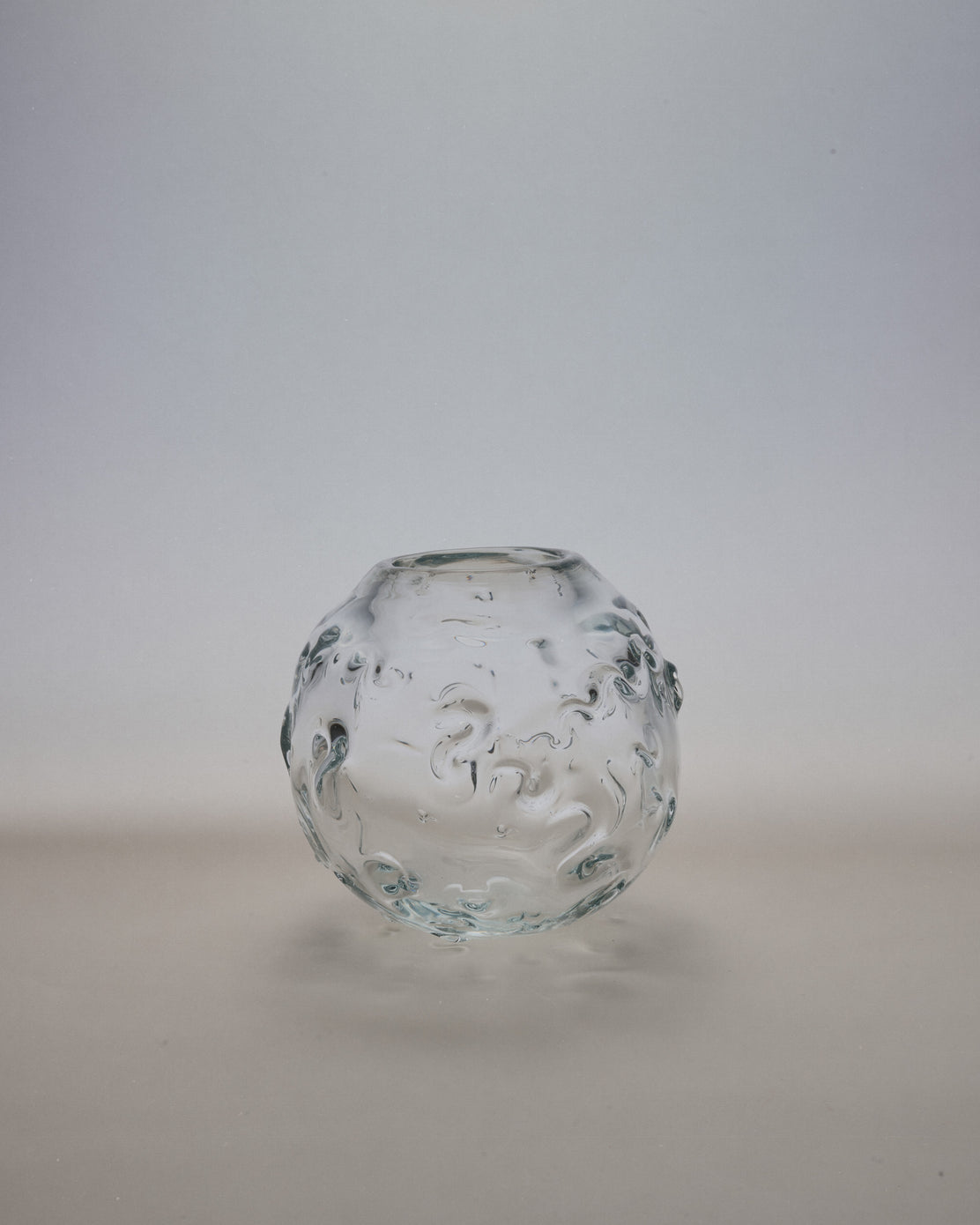 SR Vintage Glass Vase Clear