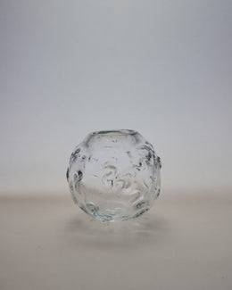 SR Vintage Glass Vase Clear