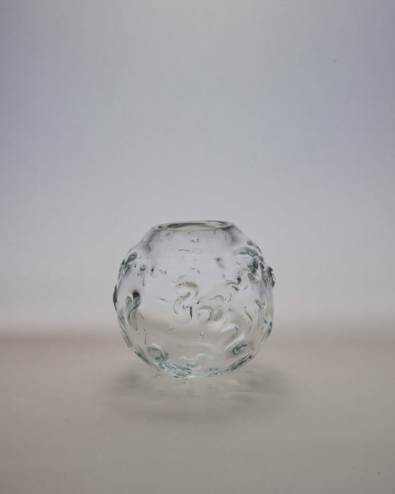 SR Vintage Glass Vase Clear