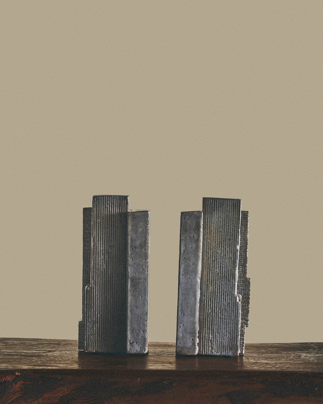 Ivory Block Bookends