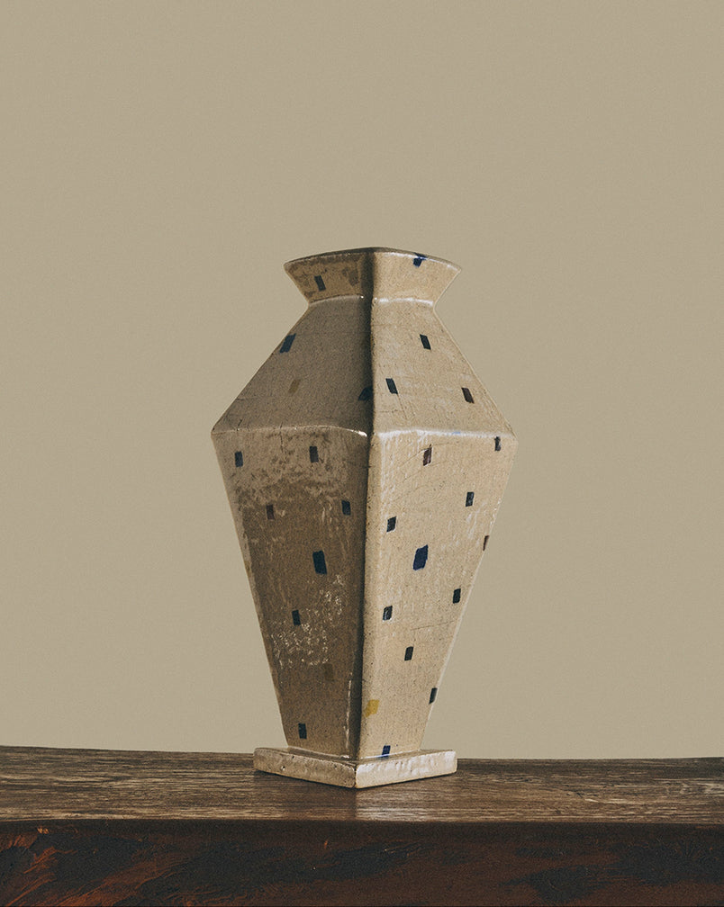 Triangular Ivory Vase