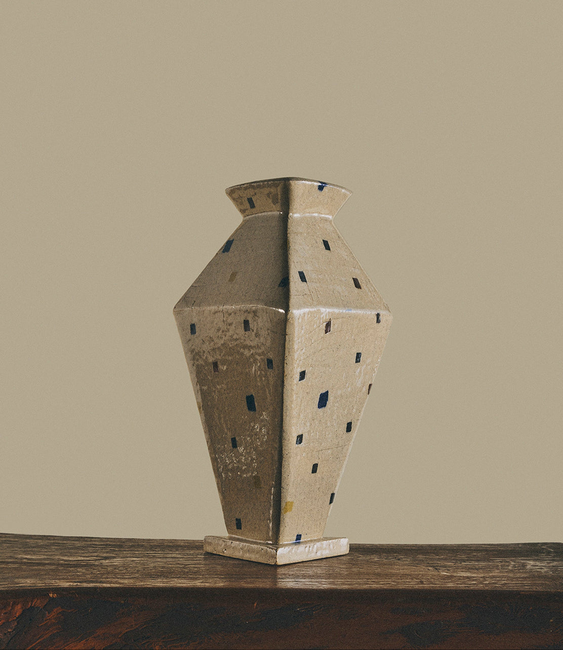 Triangular Ivory Vase