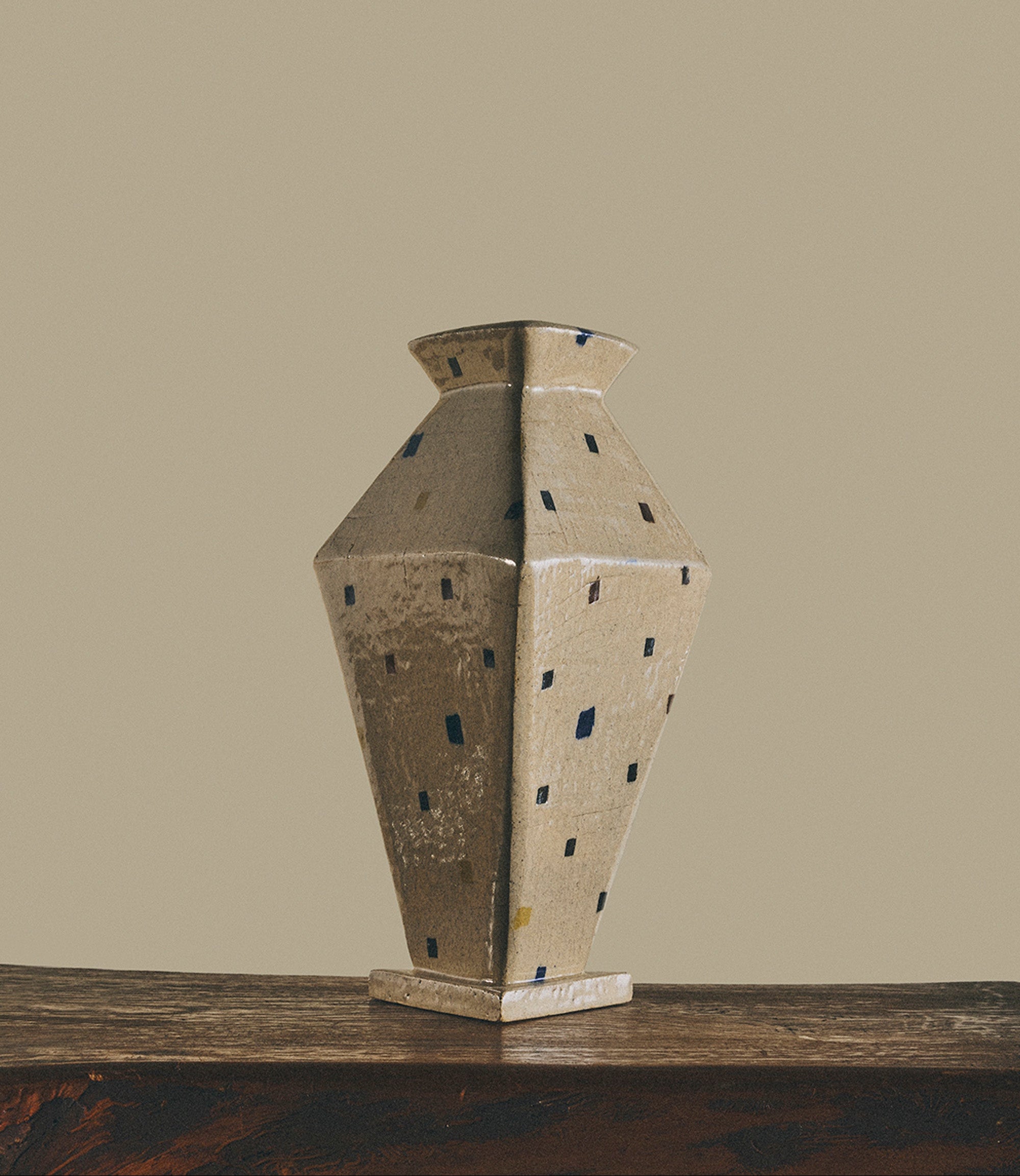 Triangular Ivory Vase