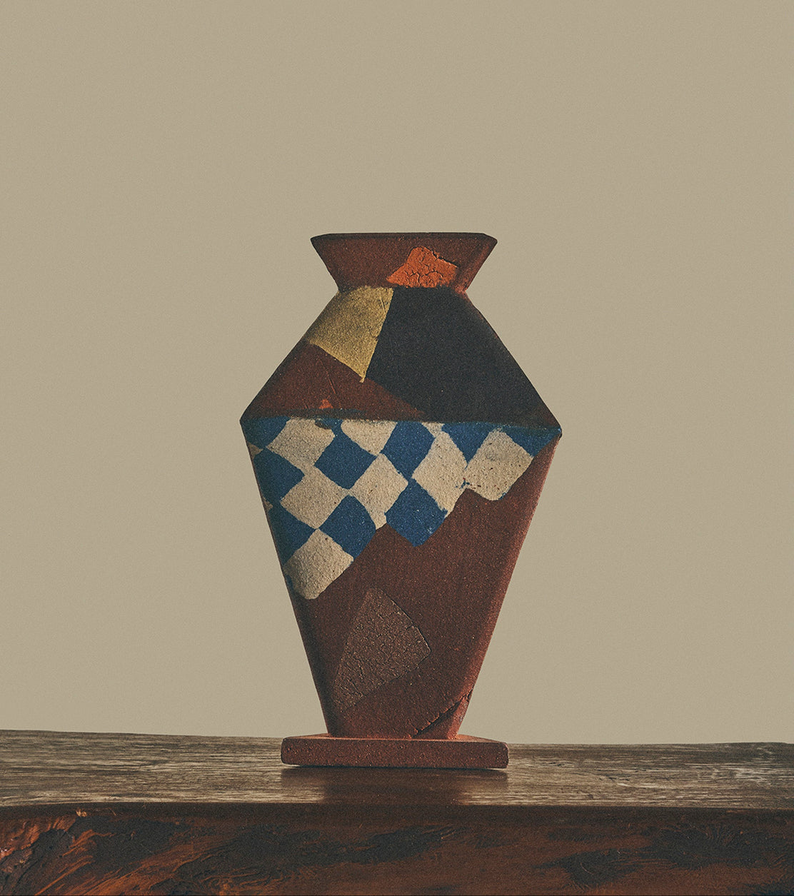 Triangular Nerikomi Vase