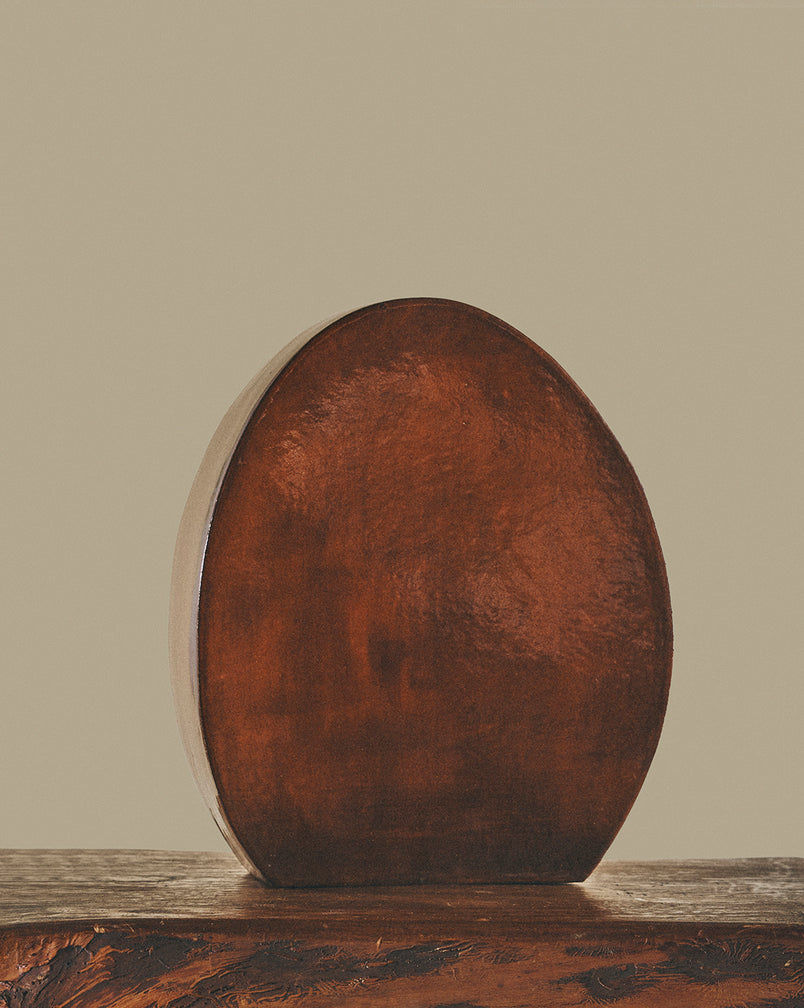 Vertical Ellipse Vase in Cinnamon