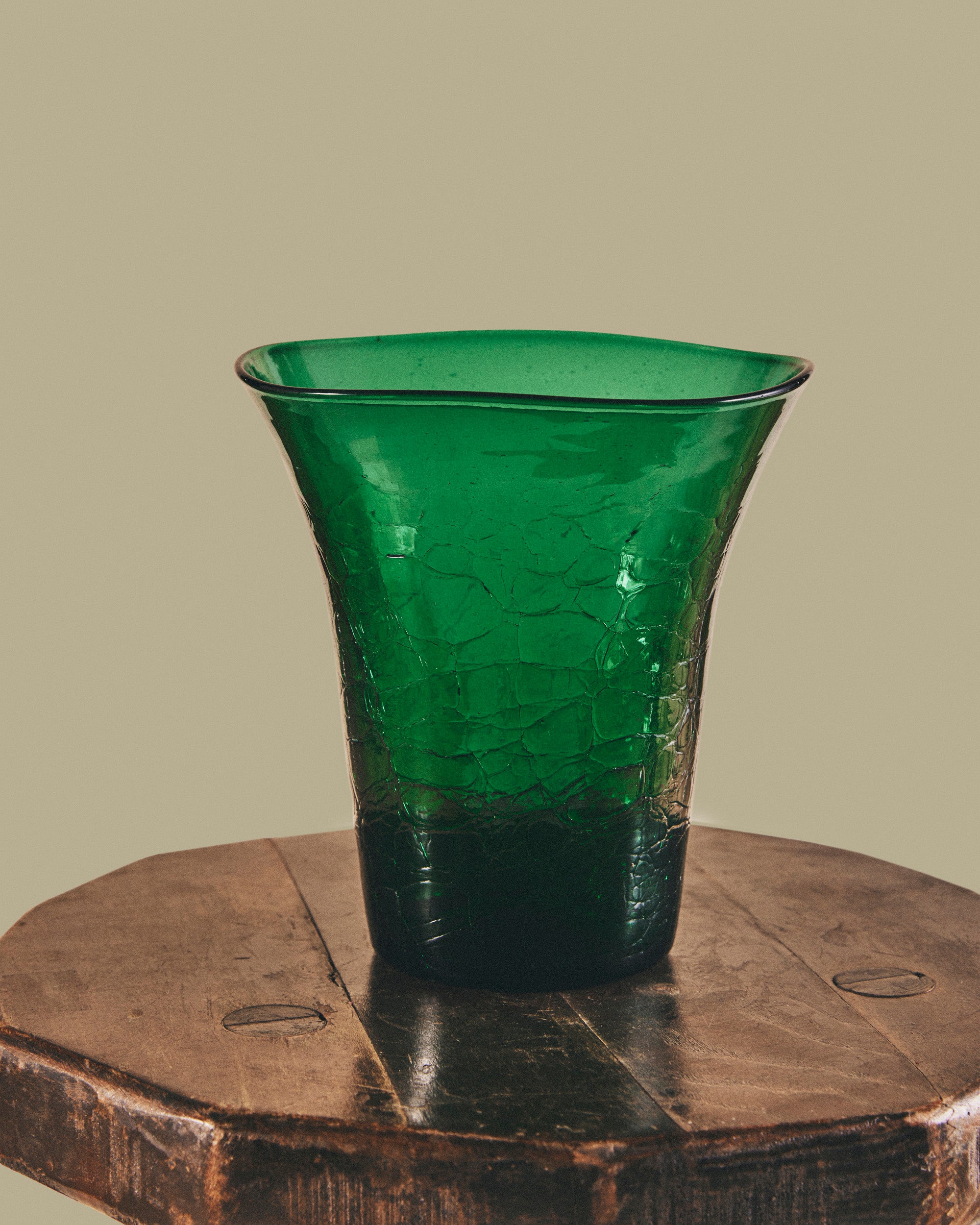 Green Glass Vase