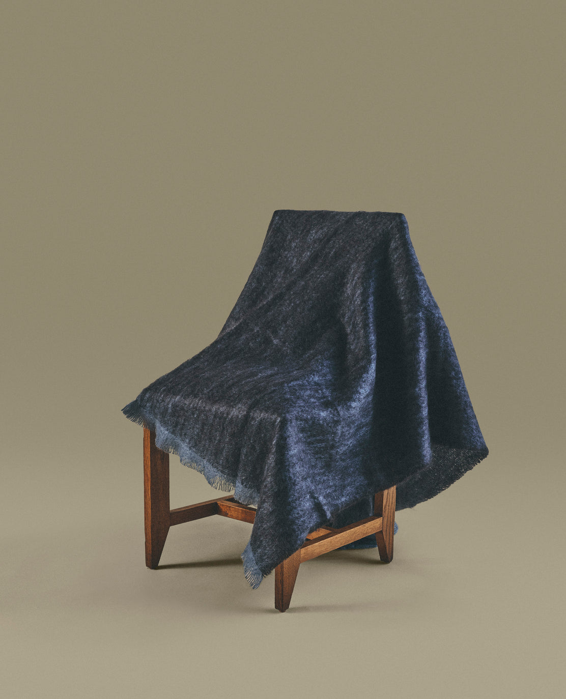 Black Clash Mohair Throw