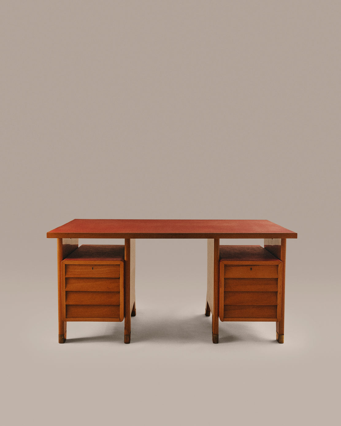 Forli Double Pedestal Desk and Chair