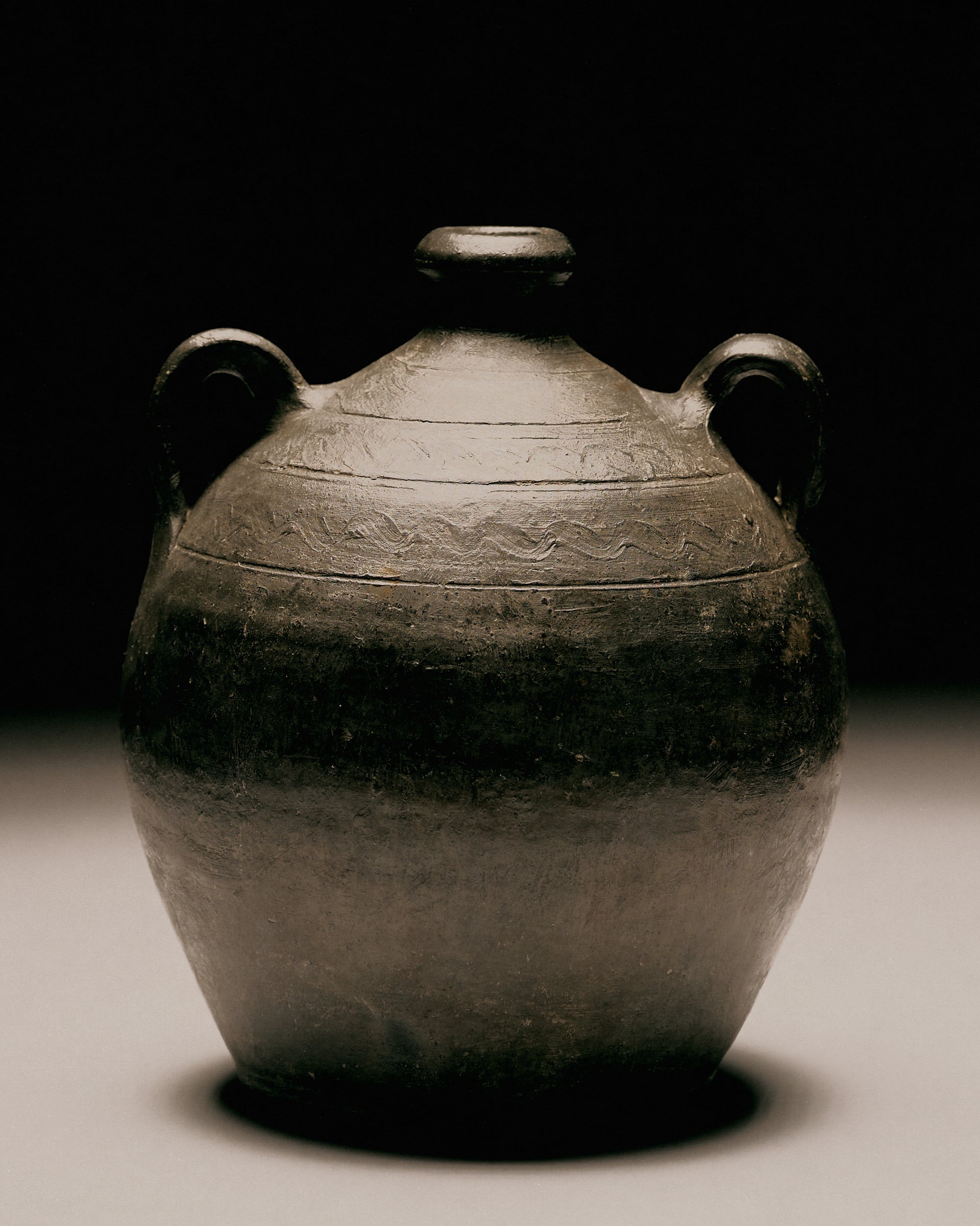 Blackened Terracotta Pot