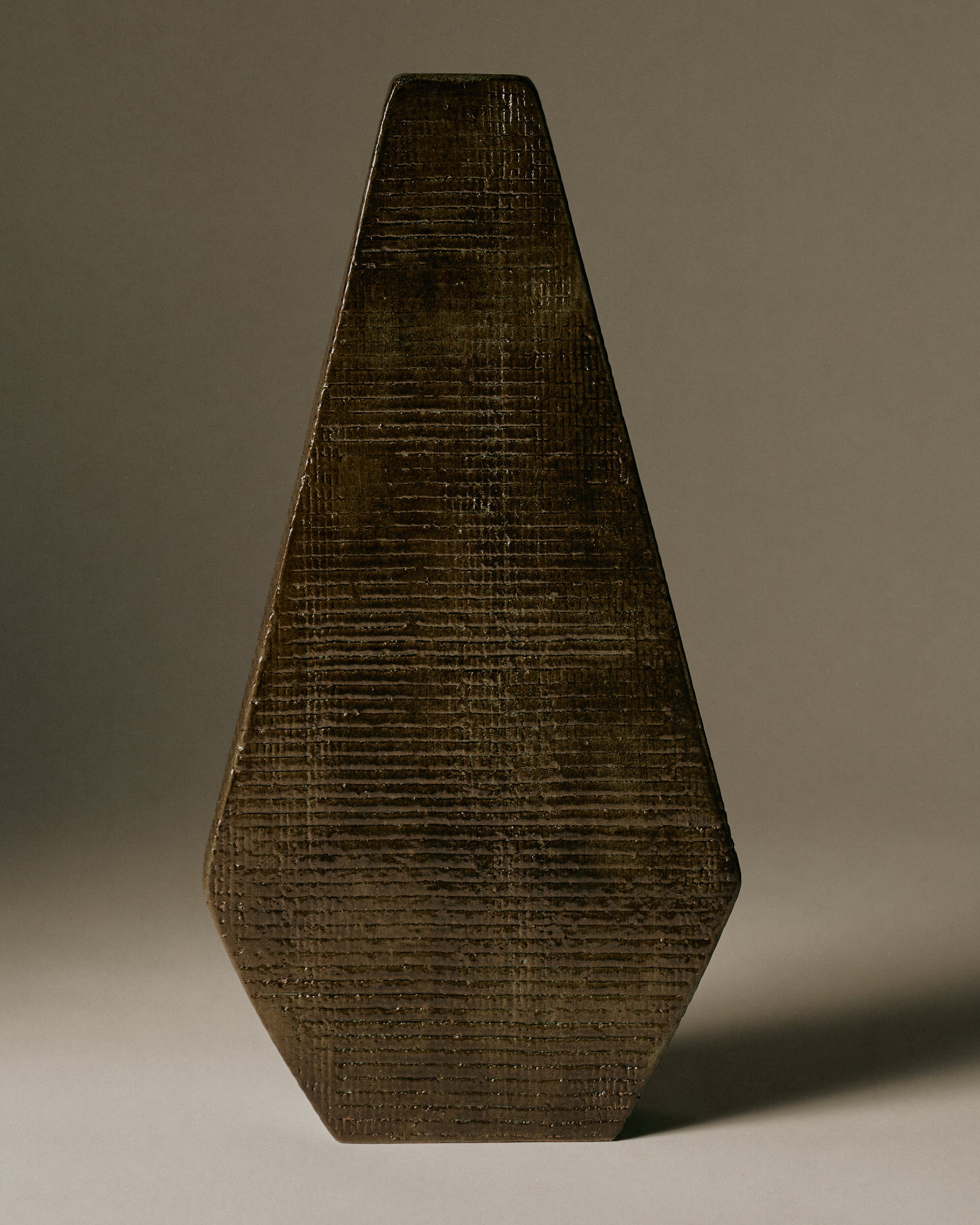 Textured Hexagonal Vase