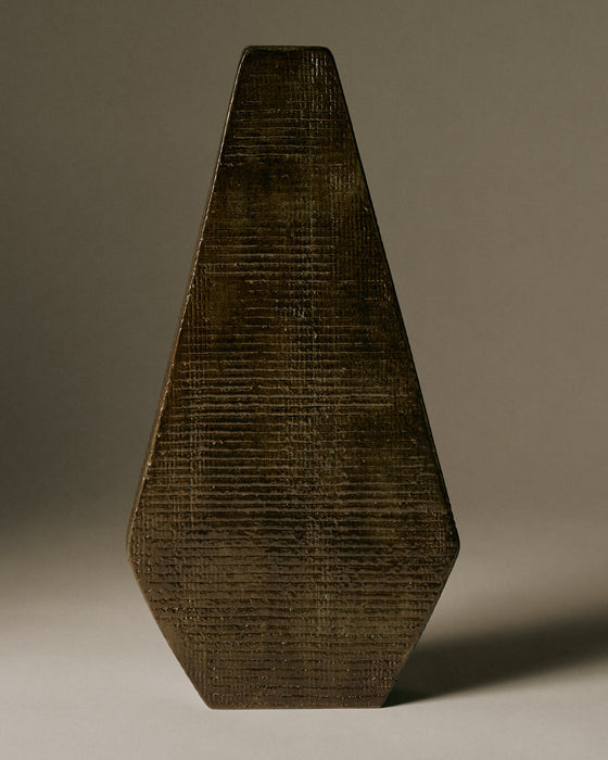 Textured Hexagonal Vase