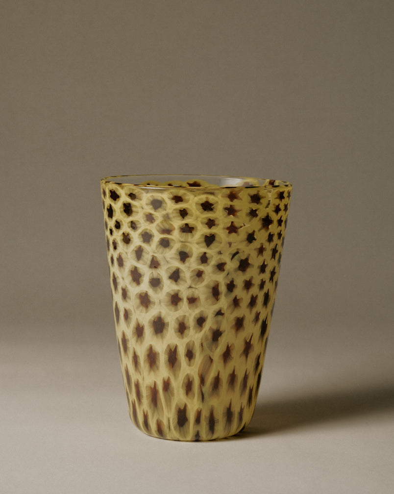 Yellow Murine Murano Vase