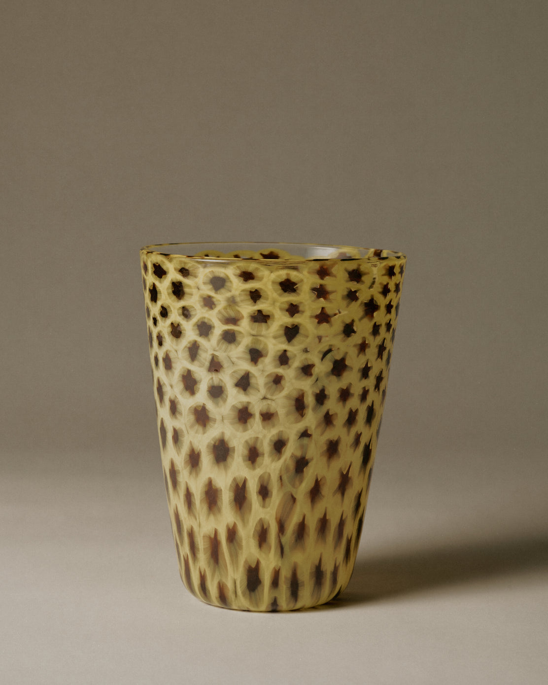 Yellow Murine Murano Vase