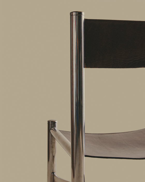 Leather and Metal Chairs