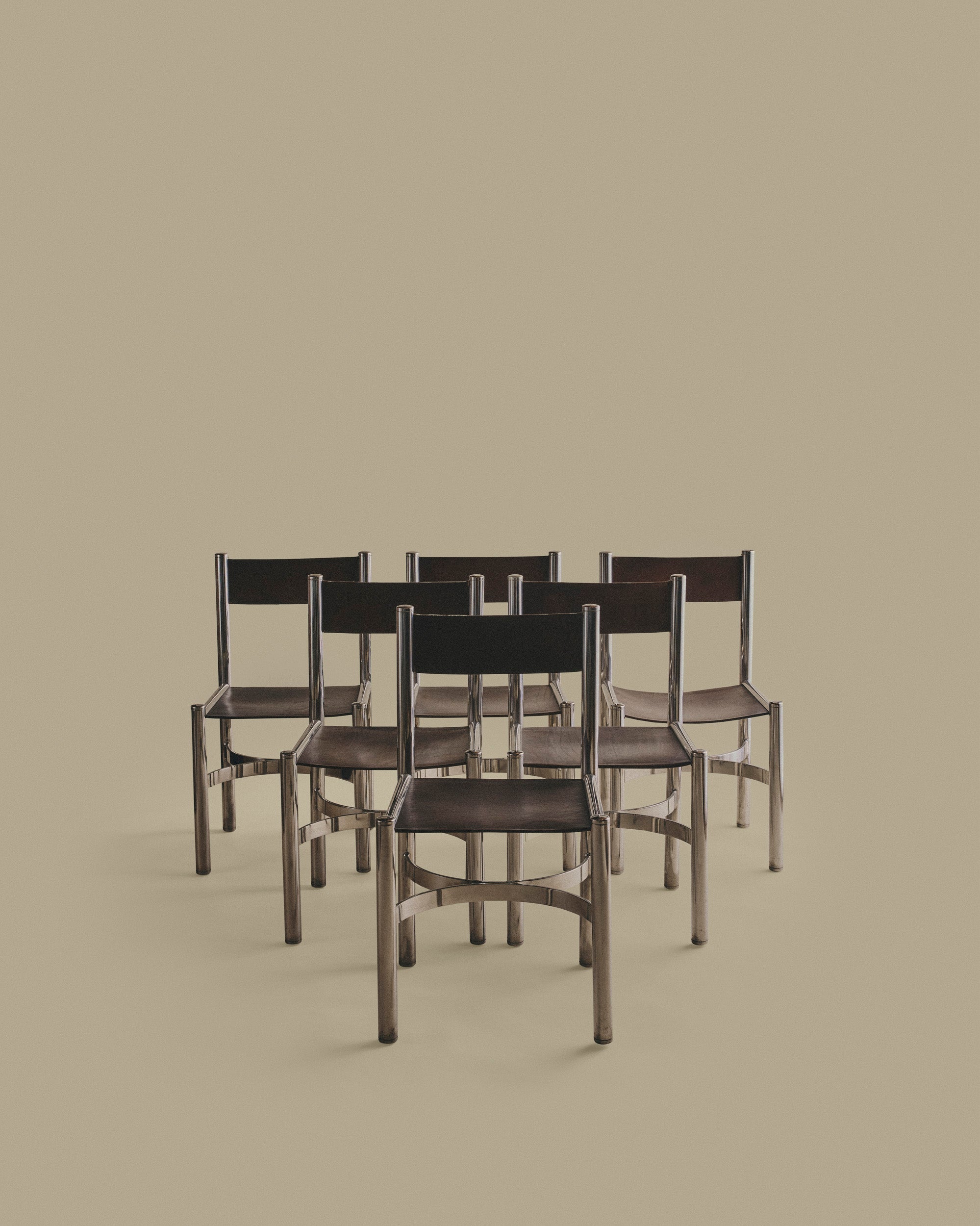 Leather and Metal Chairs