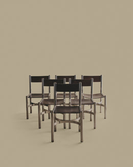 Leather and Metal Chairs