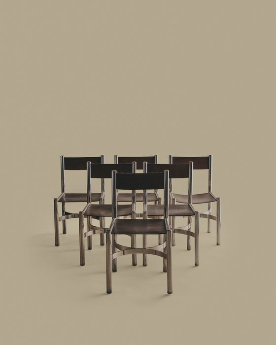 Leather and Metal Chairs