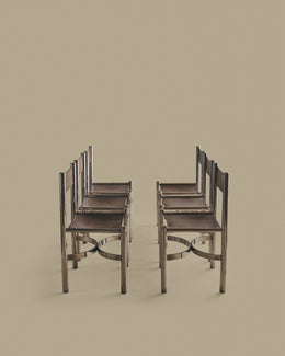 Leather and Metal Chairs