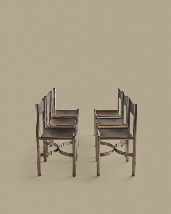 Leather and Metal Chairs