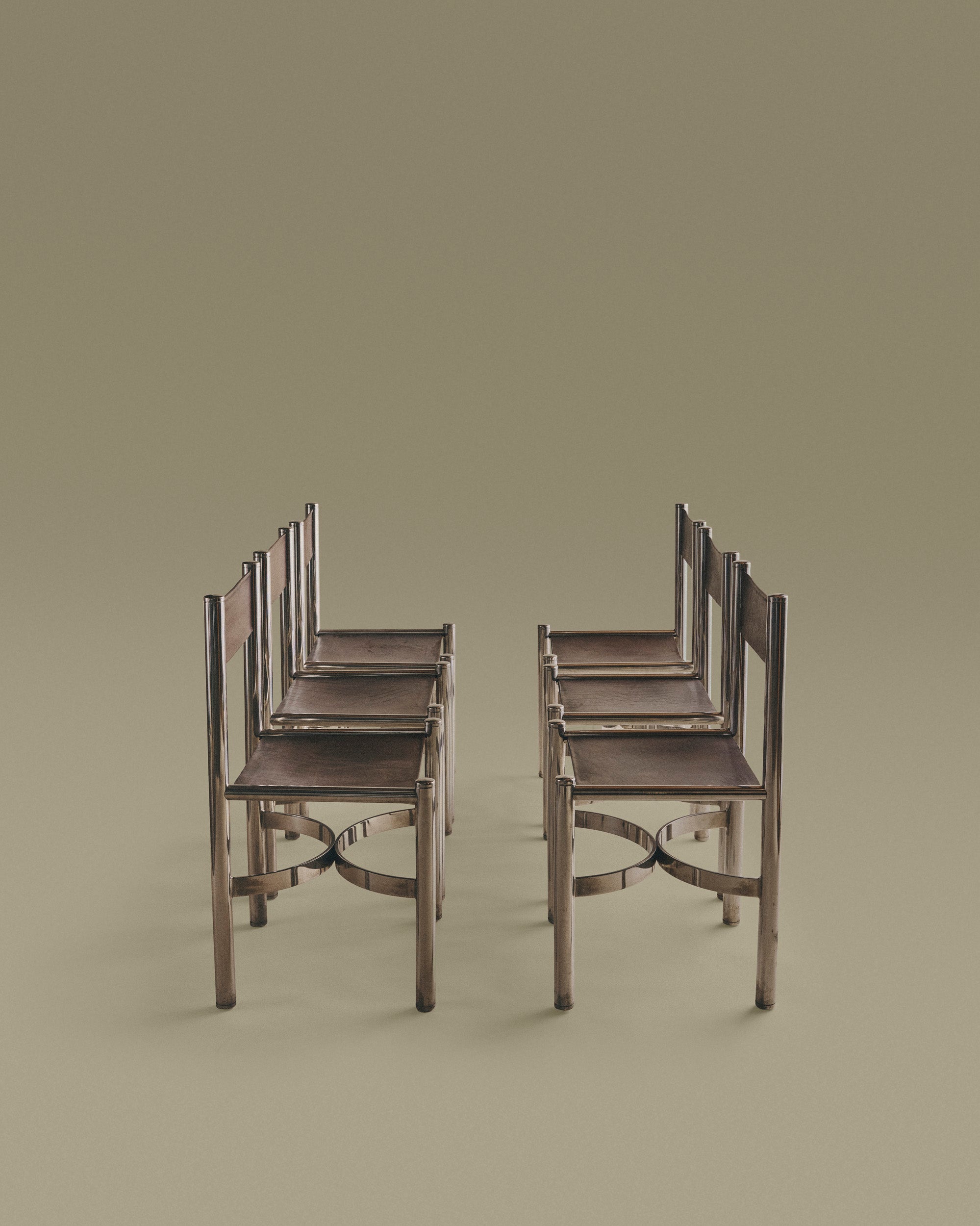 Leather and Metal Chairs