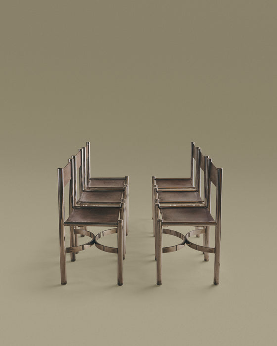 Leather and Metal Chairs