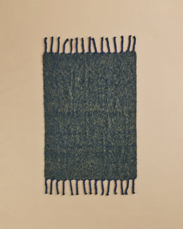 King Mohair Blanket in Dark Blue and Green