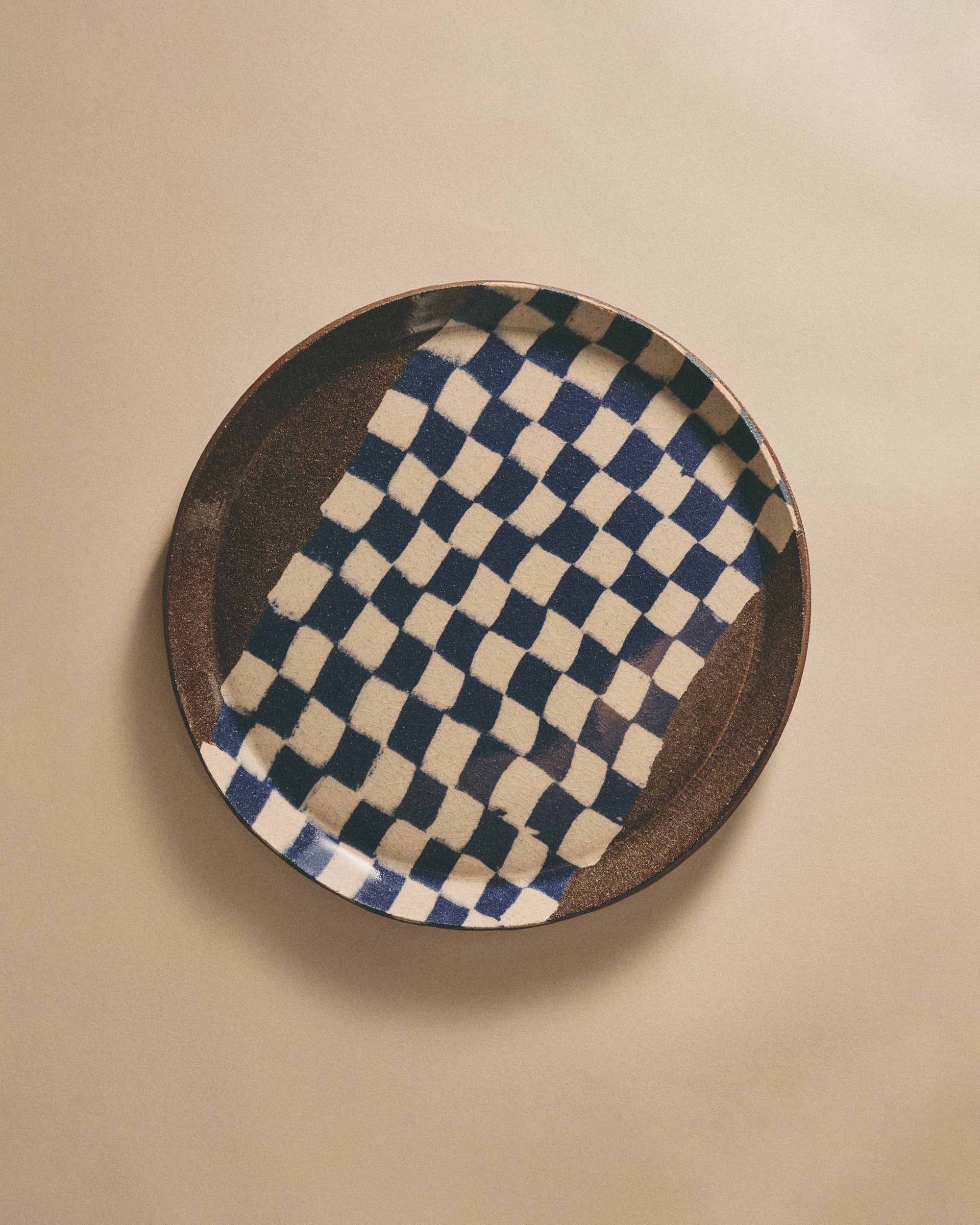 Blue and White Nerikomi Plate