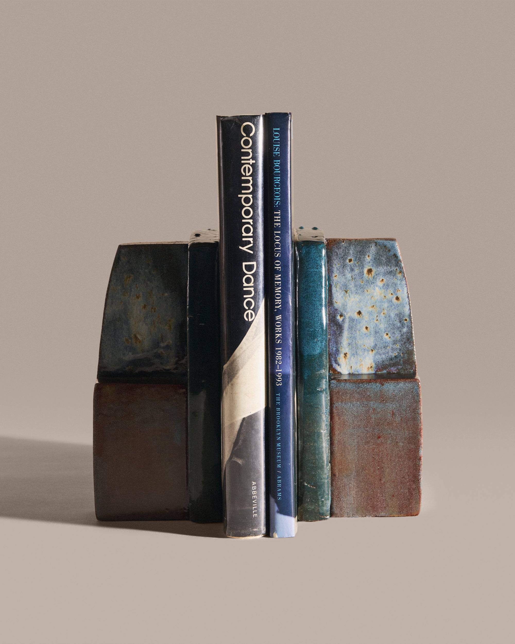 Acid Wash Ceramic Bookends