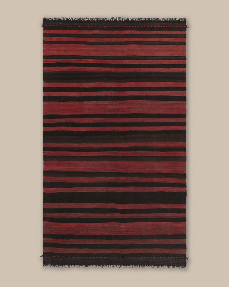 Bakhtiar Red and Black Stripe Kilim