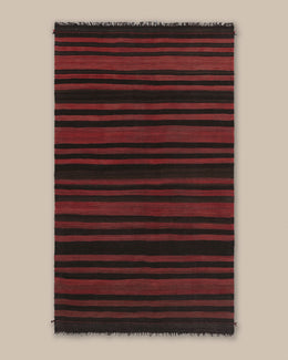 Bakhtiar Red and Black Stripe Kilim