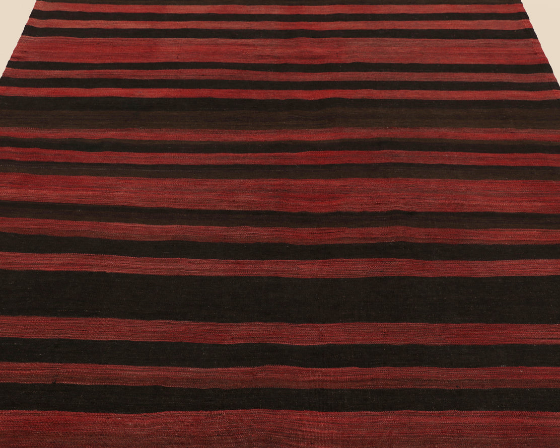 Bakhtiar Red and Black Stripe Kilim