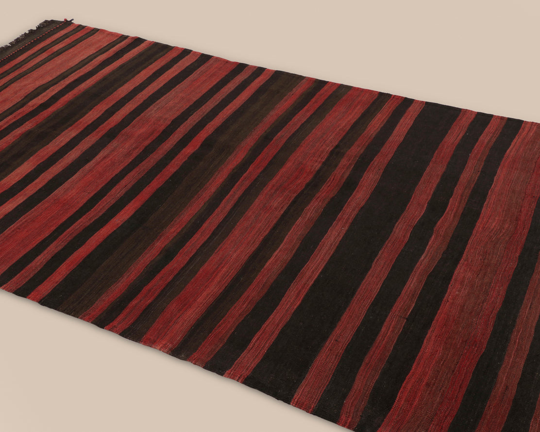 Bakhtiar Red and Black Stripe Kilim
