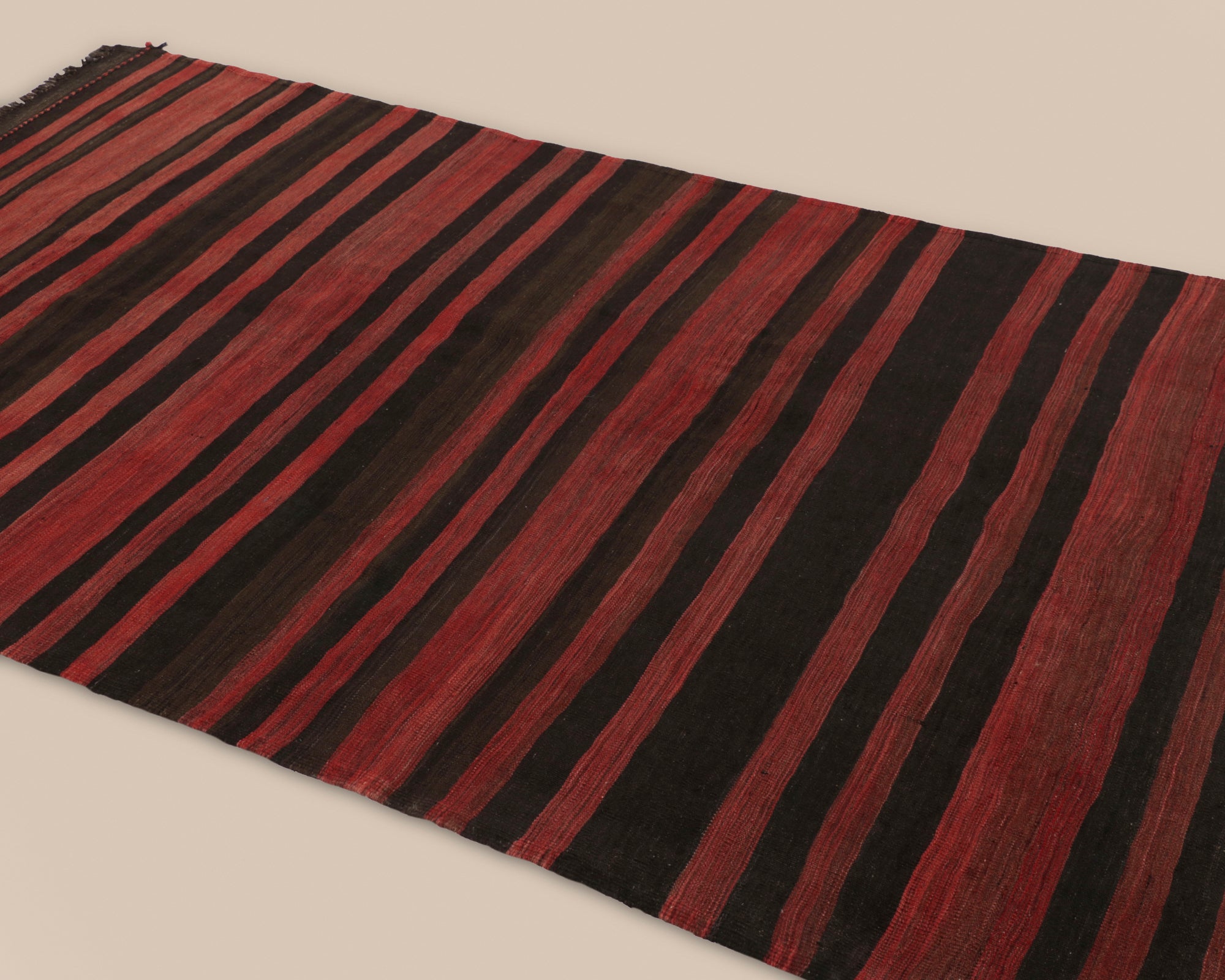 Bakhtiar Red and Black Stripe Kilim
