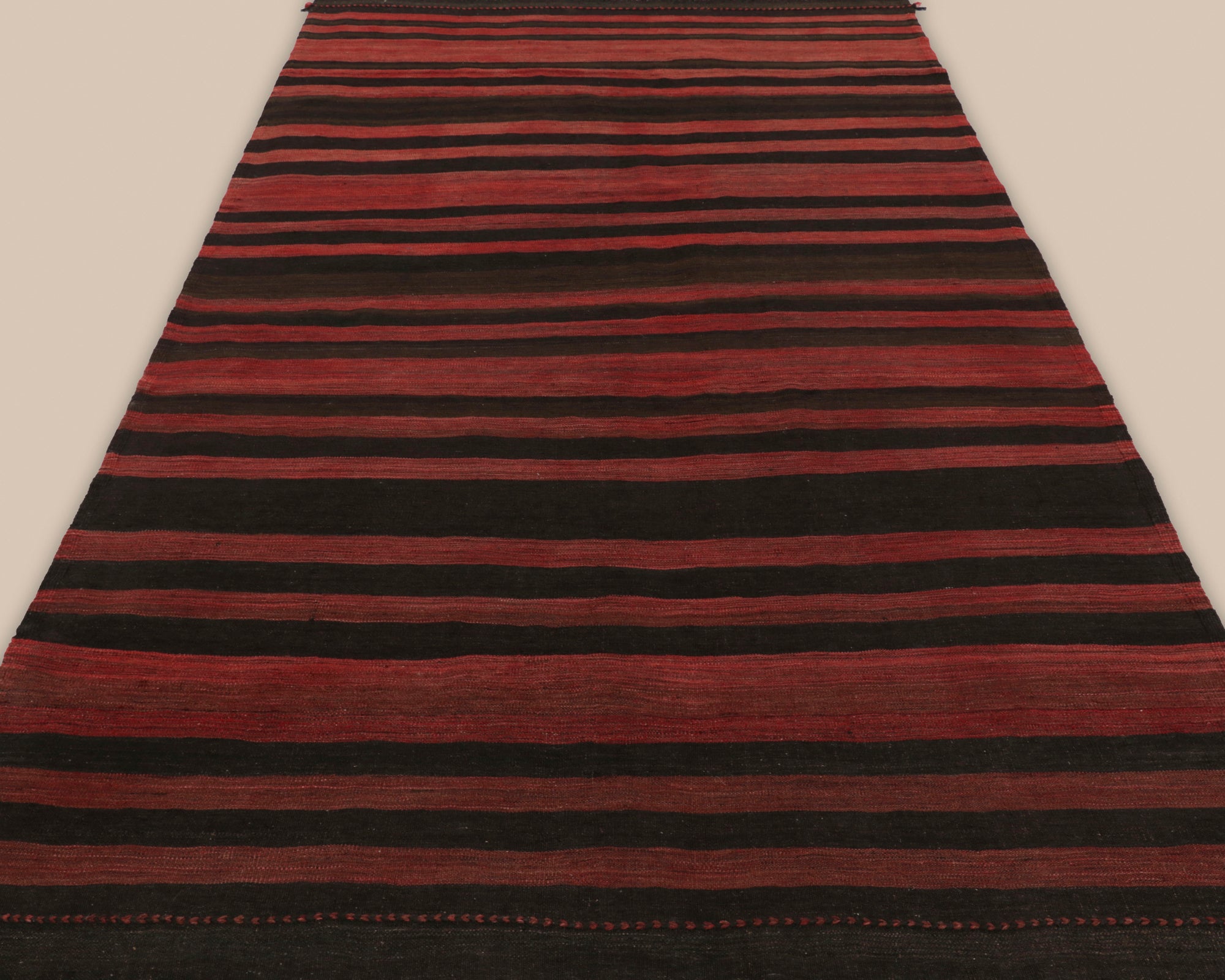 Bakhtiar Red and Black Stripe Kilim