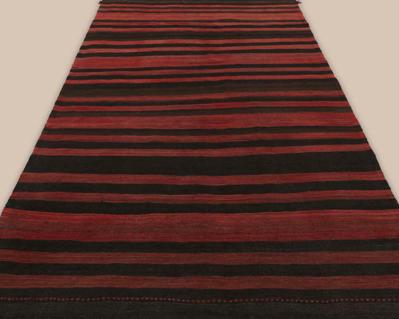 Bakhtiar Red and Black Stripe Kilim