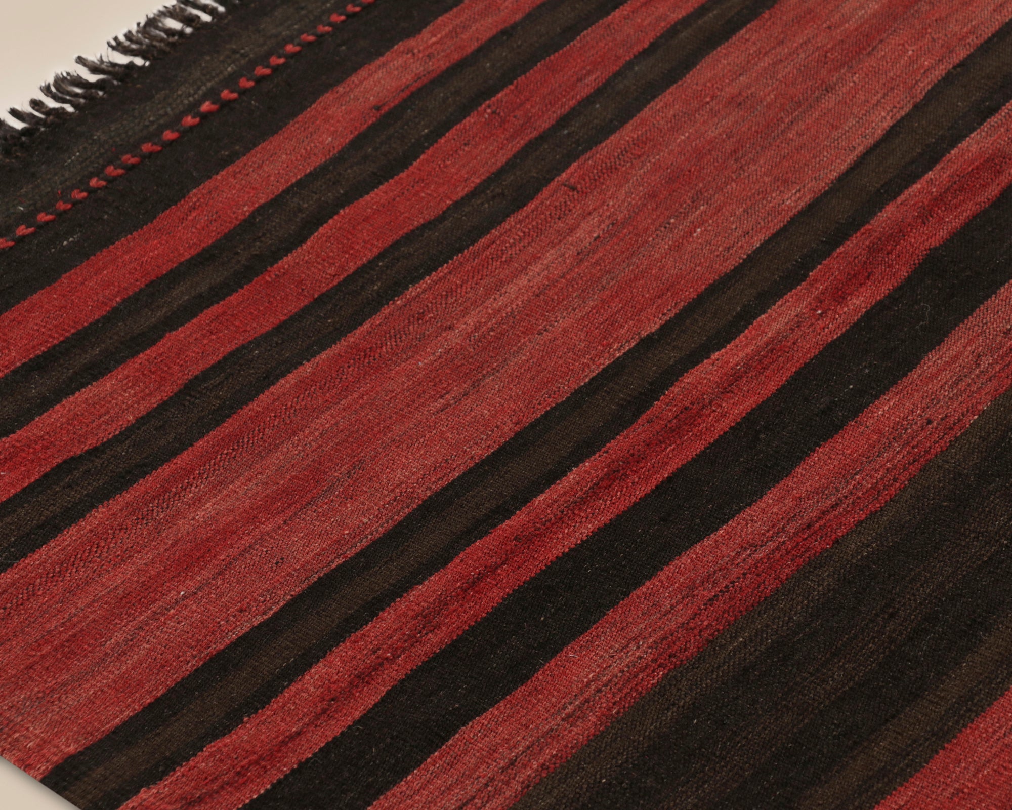 Bakhtiar Red and Black Stripe Kilim