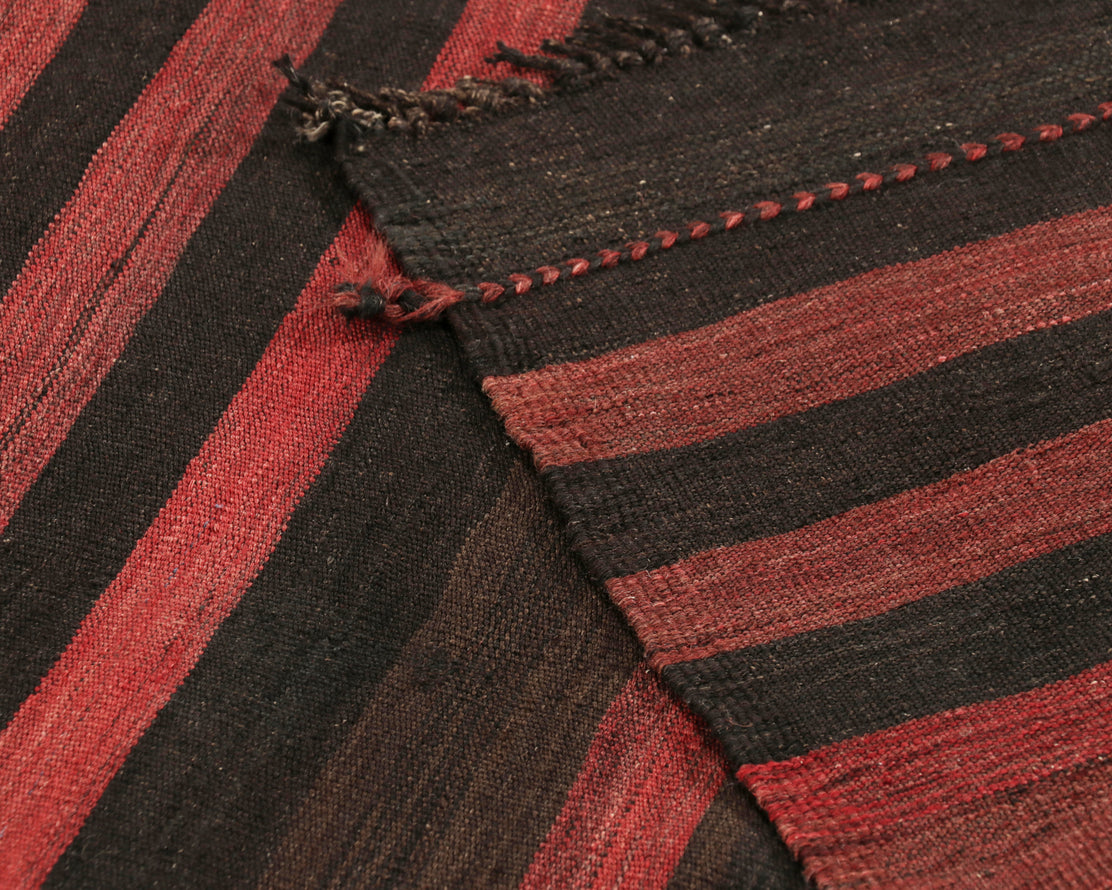 Bakhtiar Red and Black Stripe Kilim