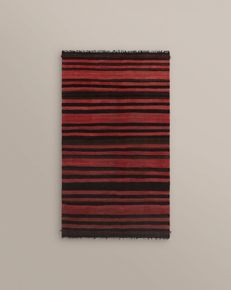 Bakhtiar Red and Black Stripe Kilim