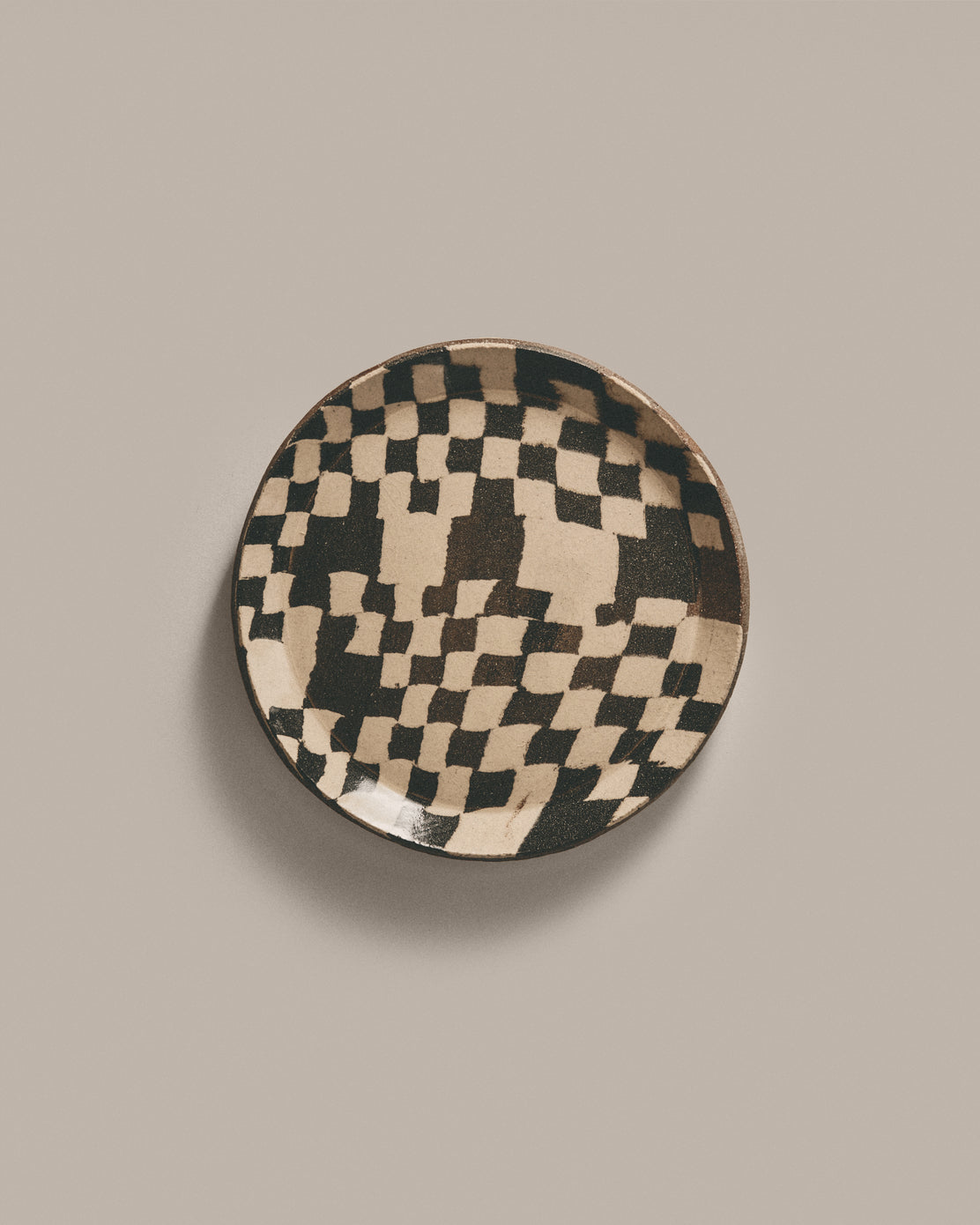 Black and White Nerikomi Plate
