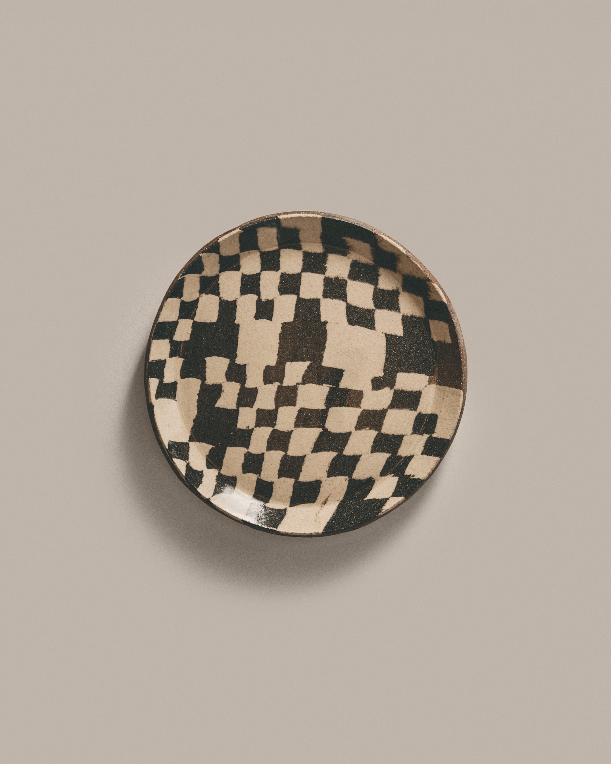 Black and White Nerikomi Plate