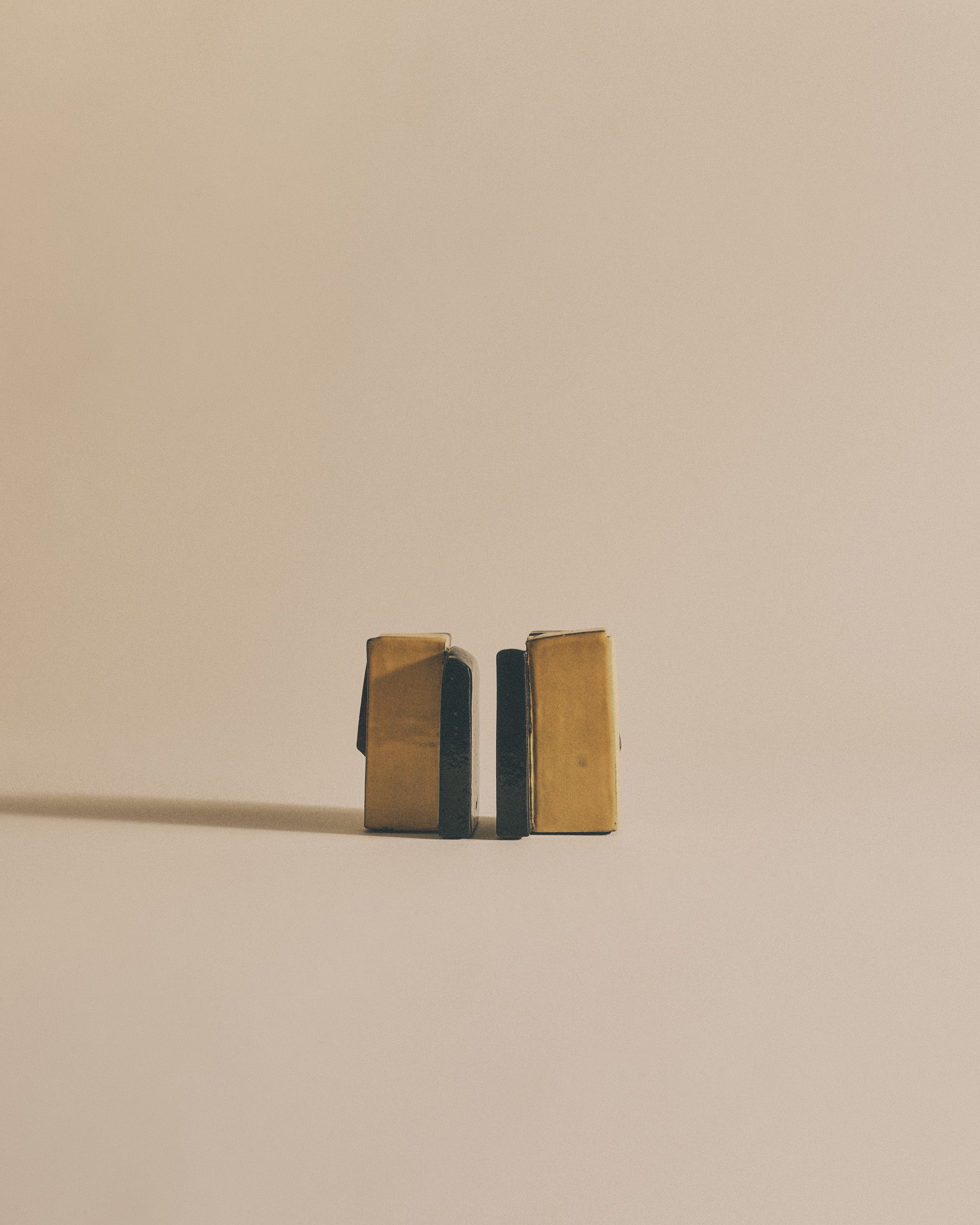 Bordeaux and Yellow Slab Bookends