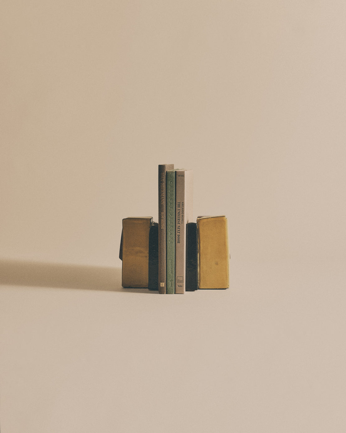 Bordeaux and Yellow Slab Bookends