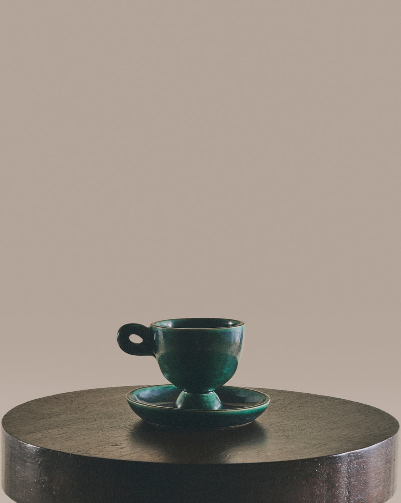 Ceramic Espresso Cup with Saucer