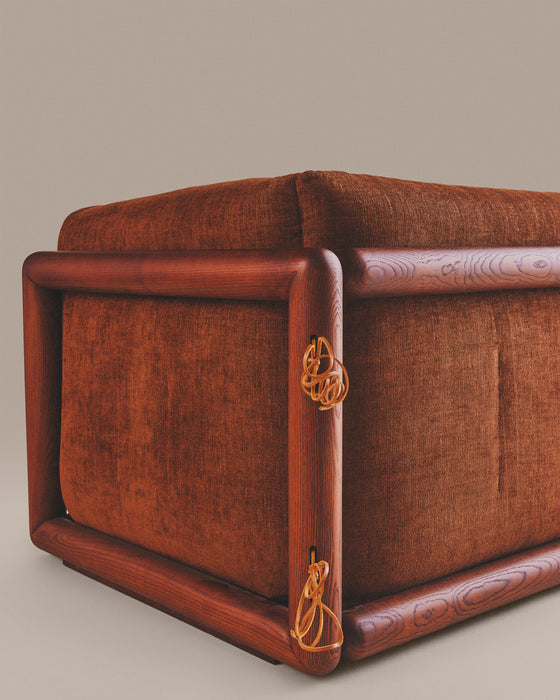 Cornaro Puff and Ottoman