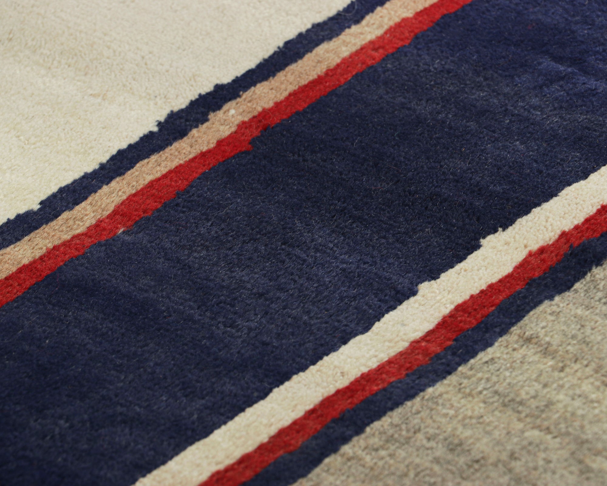 Gabbeh Gray and Red Stripe Runner