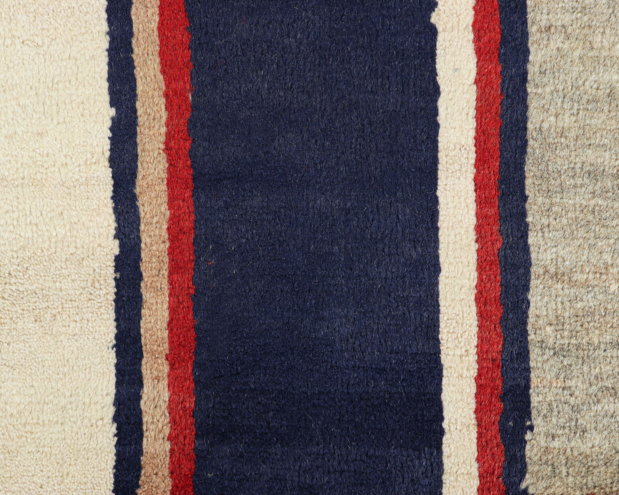 Gabbeh Gray and Red Stripe Runner