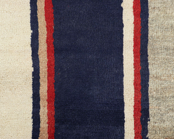 Gabbeh Gray and Red Stripe Runner