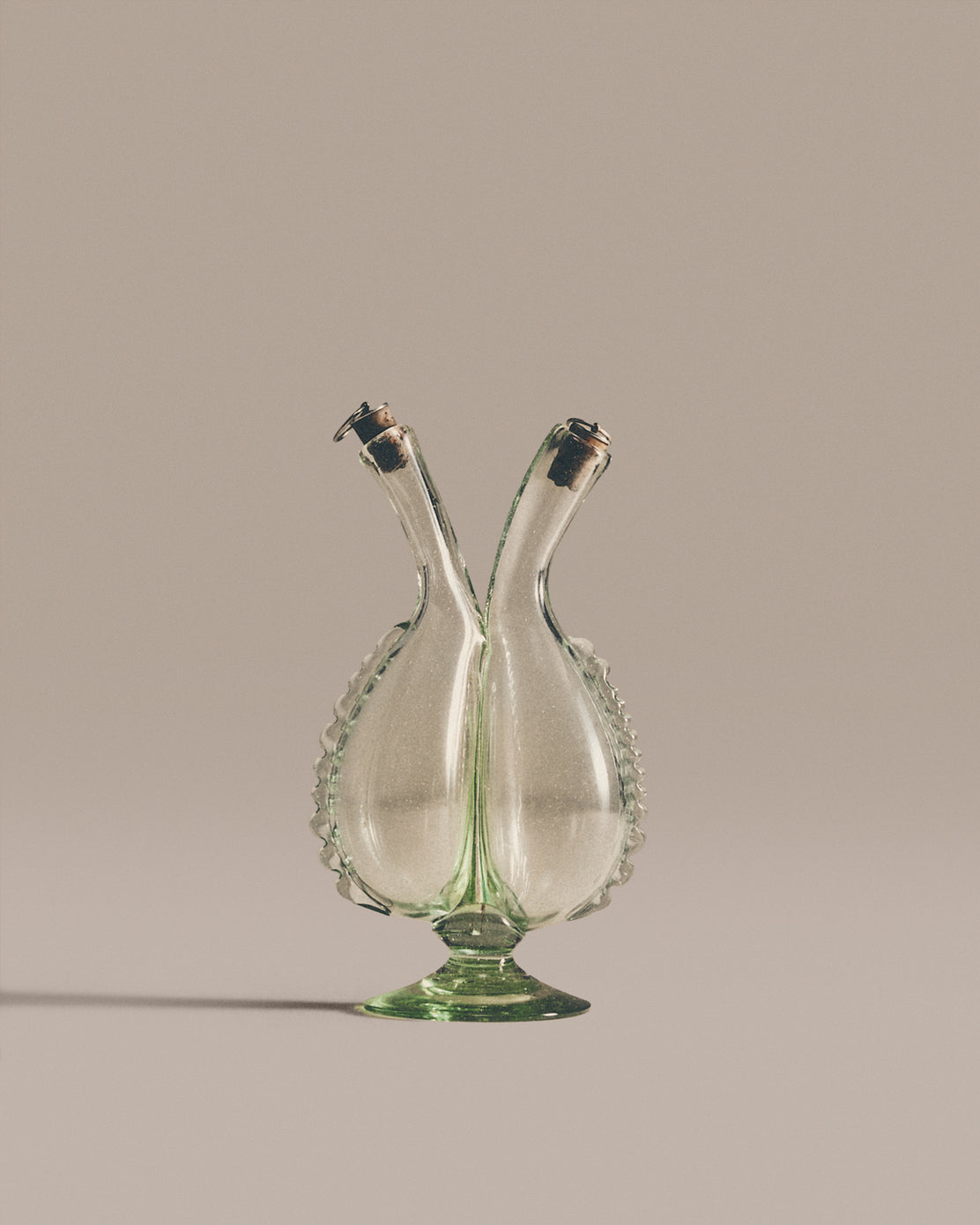 Glass Decanter with Two Spouts