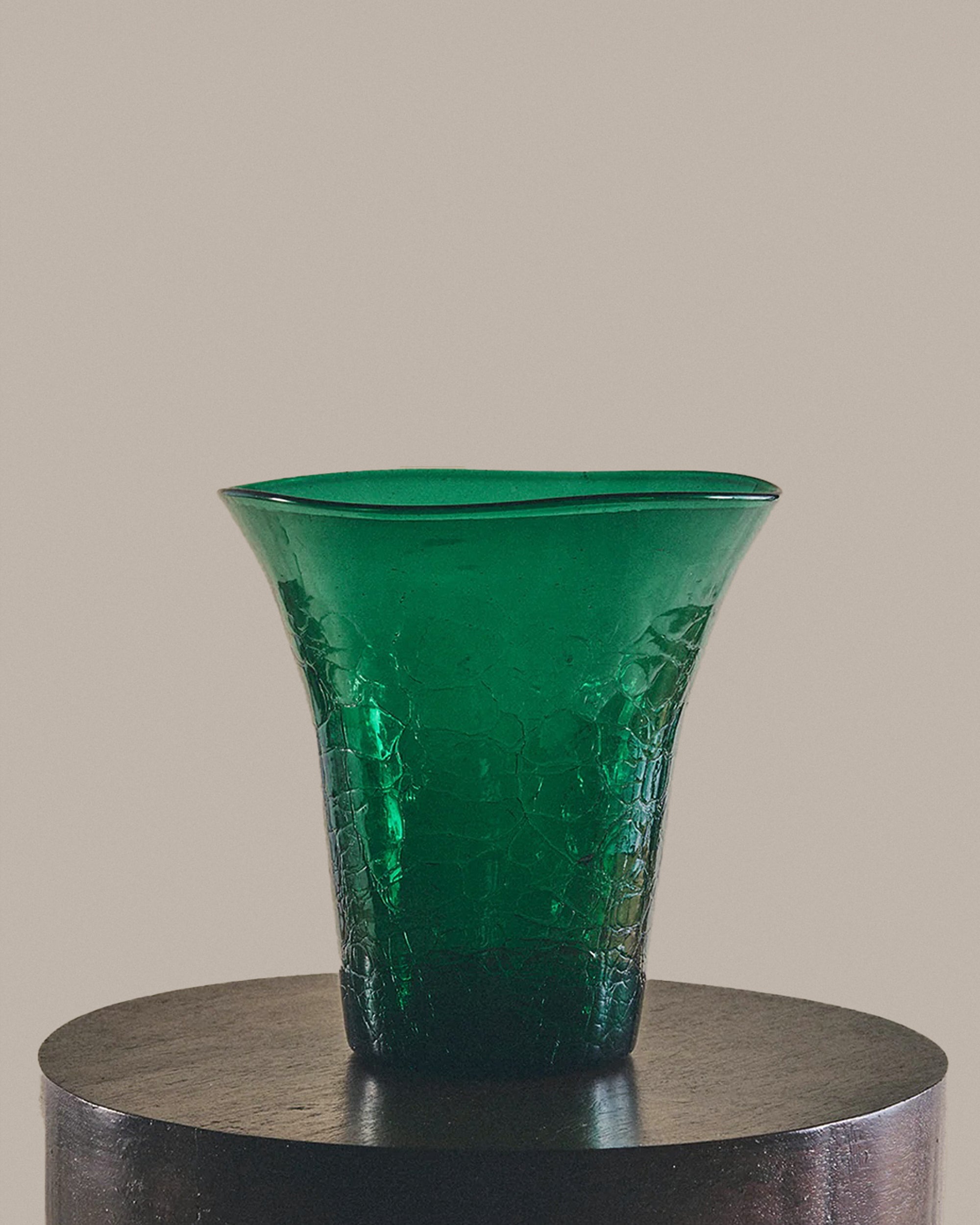 Green Glass Vase